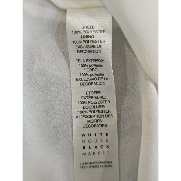 WHITE HOUSE BLACK MARKET Embroidered Ruffled Cami Tank Top Womens Size XS - Picture 10 of 10